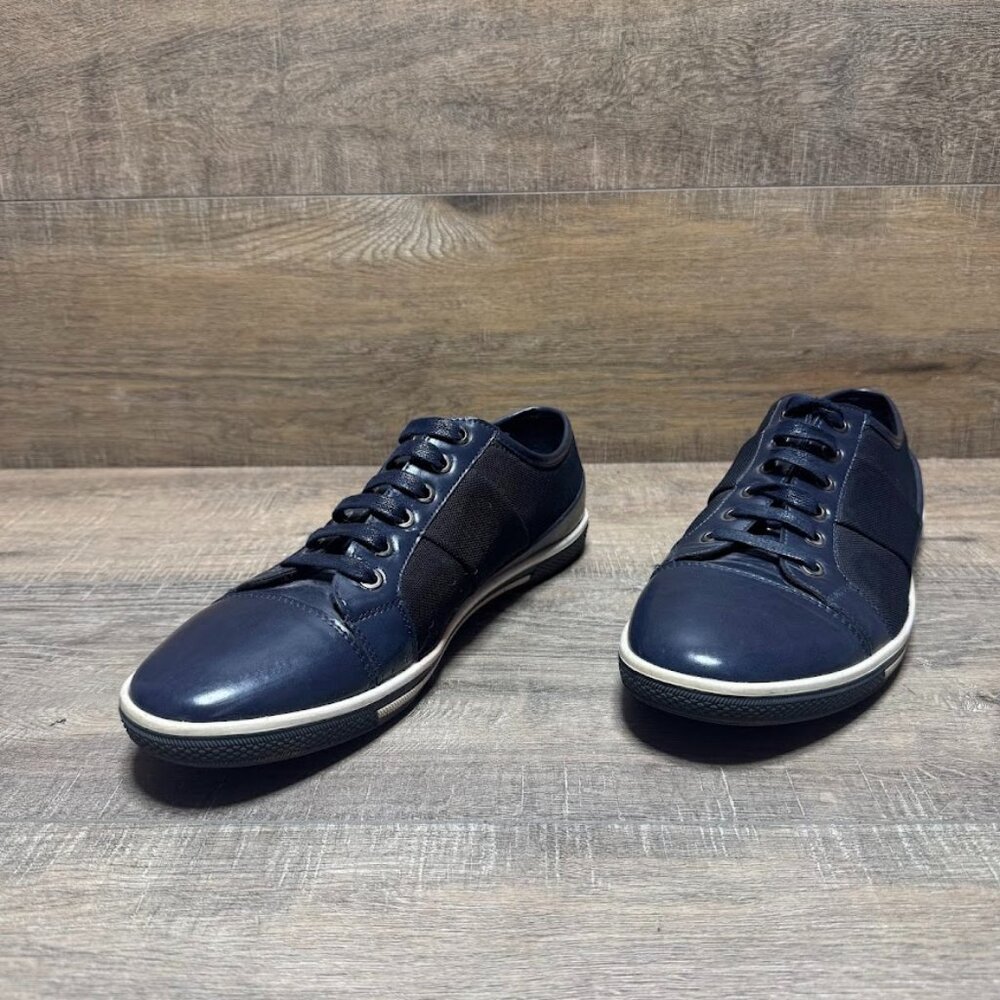 Zanzara Rory Navy Blue Leather Sneakers Men's Size 10